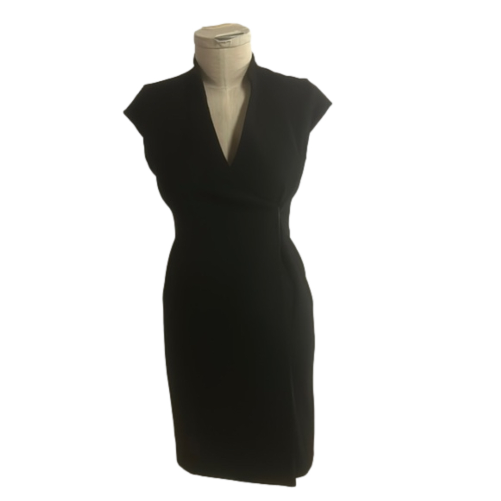 Calvin Klein black wrap dress